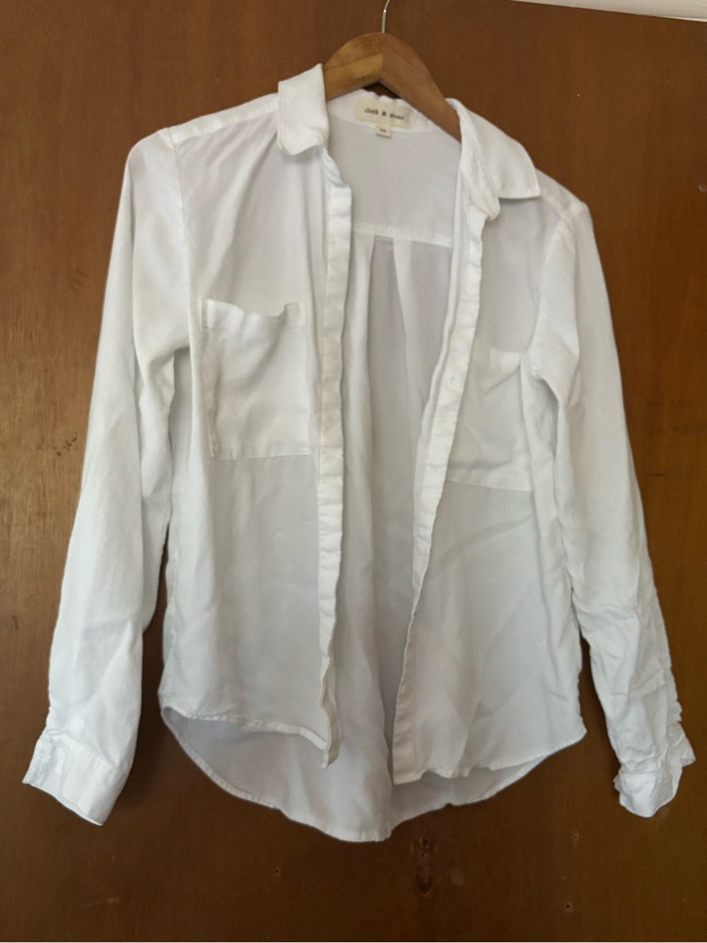 Classic white button down tencel